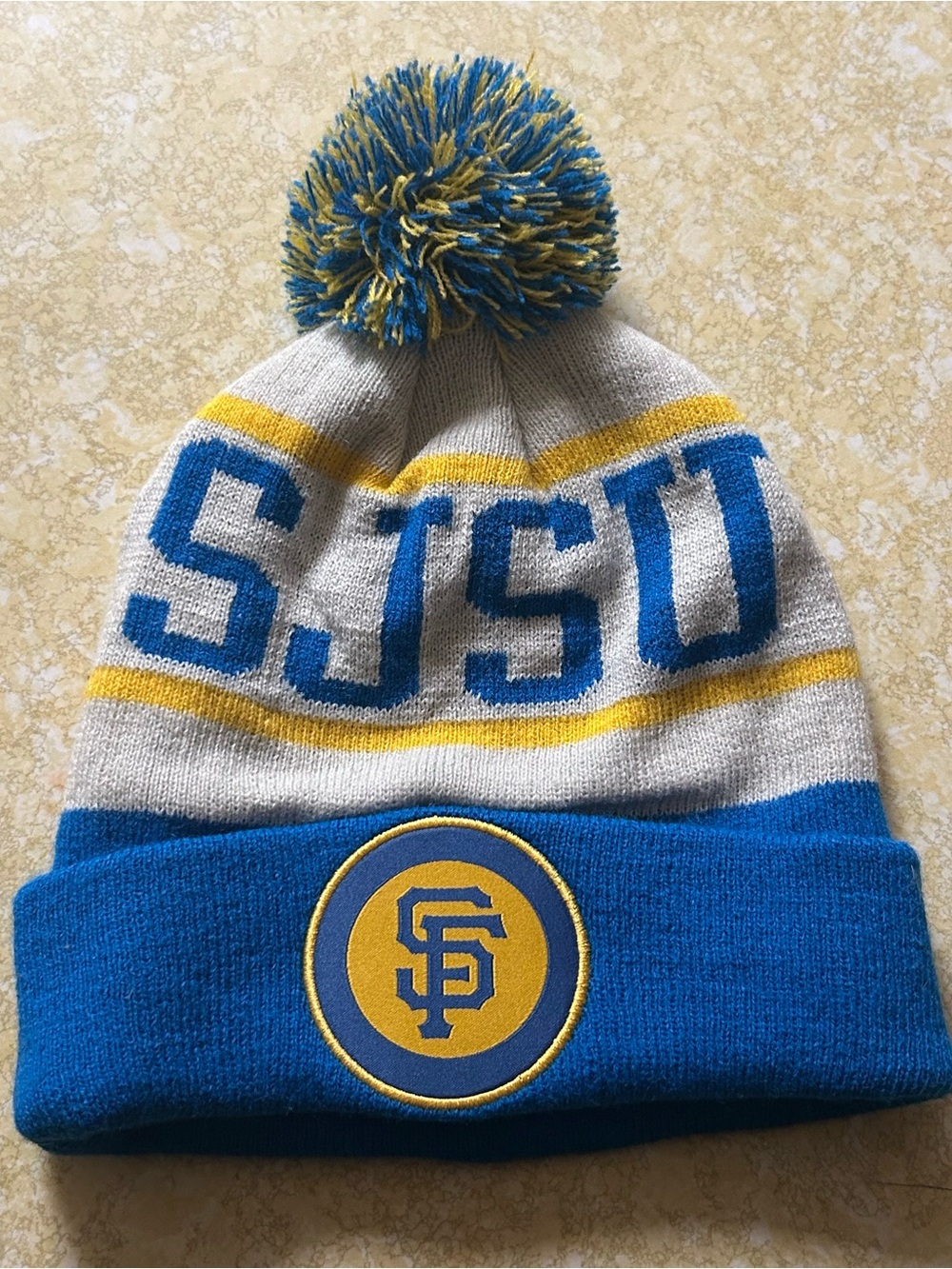 SJSU x SF Giants Limited Edition Blue & Yellow Beanie- San Jose State University